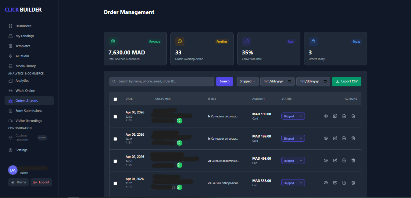 Dashboard Résultats